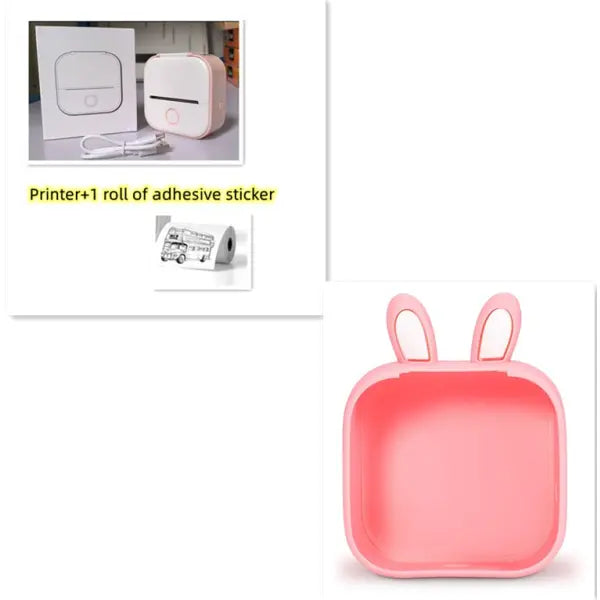 Phomemo T02 Portable Bluetooth Thermal Label Printer - Pink SetD / USB