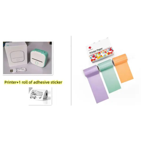 Phomemo T02 Portable Bluetooth Thermal Label Printer - Set2 / USB