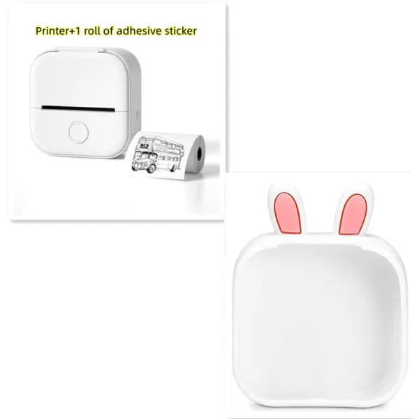 Phomemo T02 Portable Bluetooth Thermal Label Printer - White SetD / USB