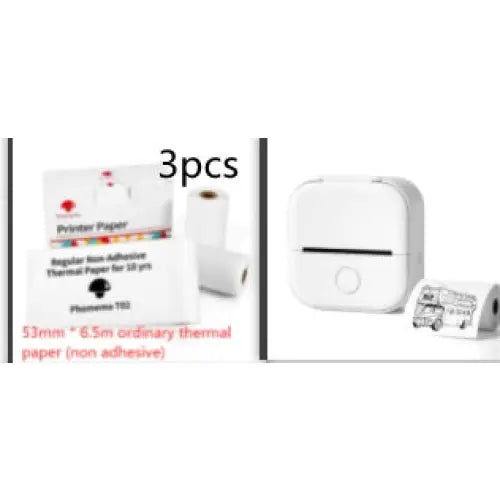 Phomemo T02 Portable Bluetooth Thermal Label Printer - Whiteset2. / USB