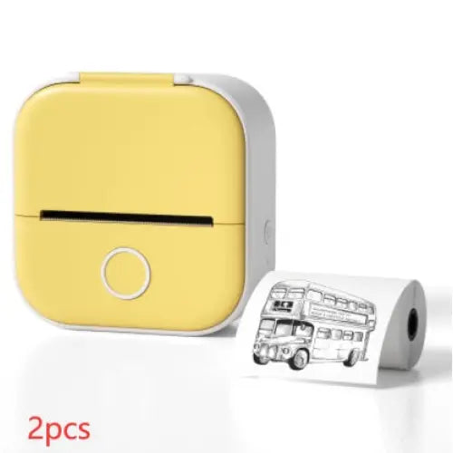 Phomemo T02 Portable Bluetooth Thermal Label Printer - Yellow 2pcs / USB