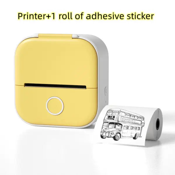 Phomemo T02 Portable Bluetooth Thermal Label Printer - Yellow / USB