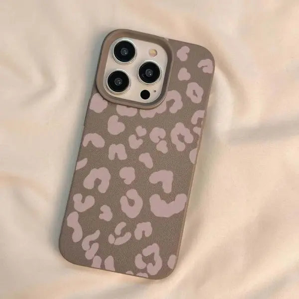 Leopard print soft TPU phone case for iPhone - T11095Milk coffee / iPhone 16 Pro Max