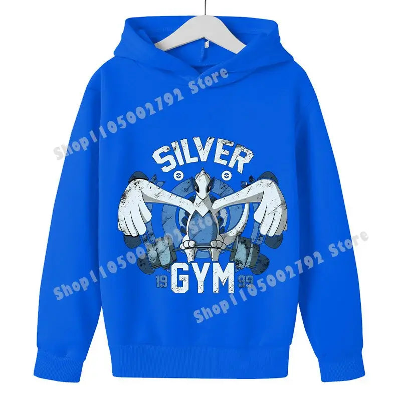 Pikachu Pokemons Hoodies Kids Clothing Cartoon Rayquaza Mewtwo Tops Autumn Child Long Sleeve Pullover Boy Hooded