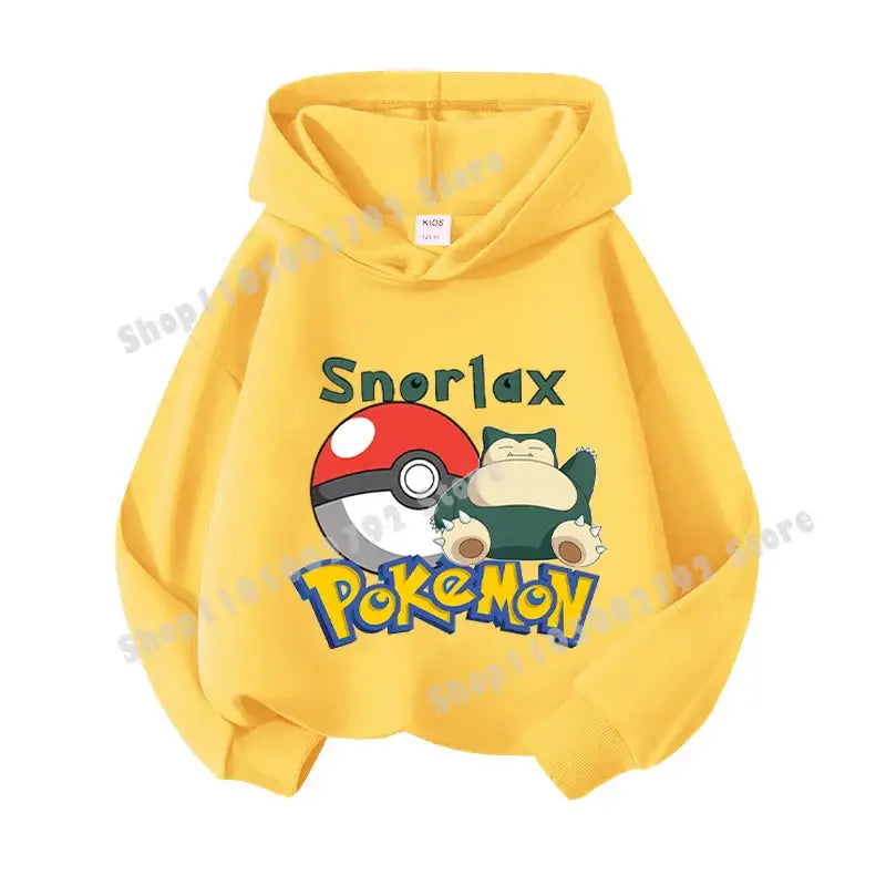 Pikachu Pokemons Hoodies Kids Clothing Cartoon Rayquaza Mewtwo Tops Autumn Child Long Sleeve Pullover Boy Hooded