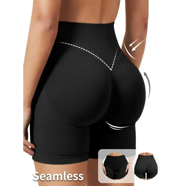 Pilates Peach Hips Knit Shorts Medium Size High Stretch Fitness