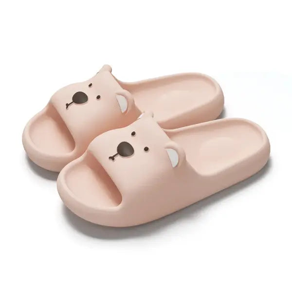 Pillow Rabbit Slippers for Women and Men | House Slides Shower Sandals | Extremely Comfy | Cushioned Thick Sole - Pink