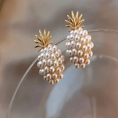 Pineapple Earrings with Gold Variants and Free Shipping Available - Himpall