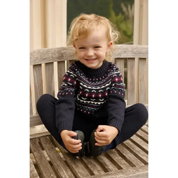 Pinstripe Family Matching Outfit Girls Boys Knitwear Matching Set