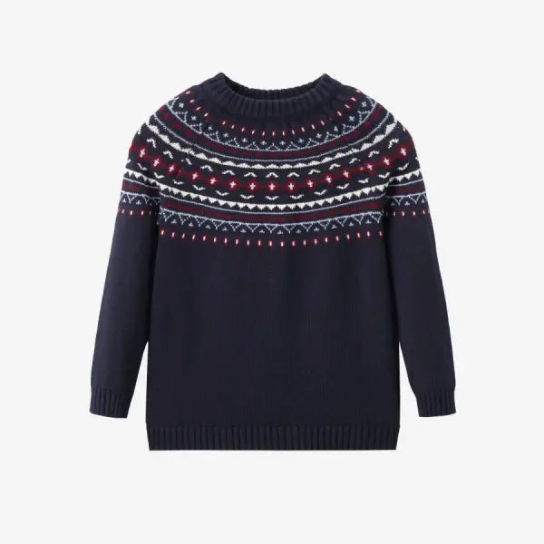 Pinstripe Family Matching Outfit Girls Boys Knitwear Matching Set - Knit Fairisle Top / Click to see stock