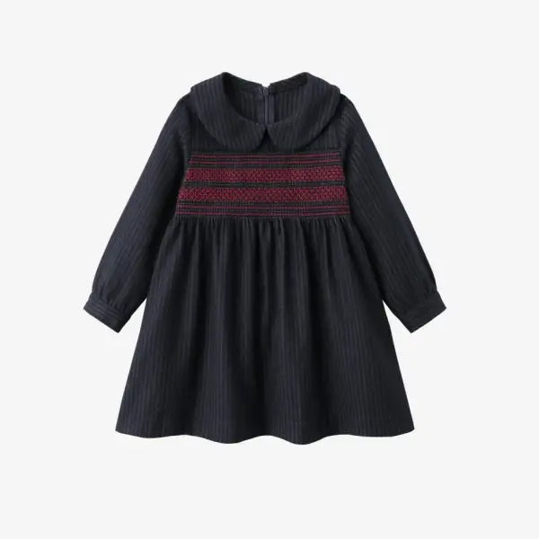 Pinstripe Family Matching Outfit Girls Boys Knitwear Matching Set - Navy Dress / Click to see stock
