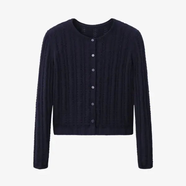 Pinstripe Family Matching Outfit Girls Boys Knitwear Matching Set - Navy knit Cardigan / 2y