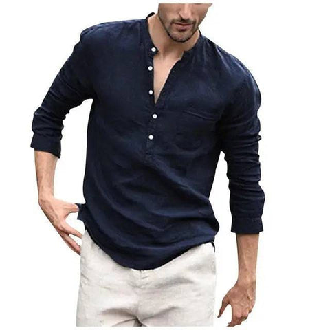 Plaid Shirts - Trendy Men’s Fashion for Summer - Navy Blue / 2XL