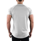 Plain Gym T-shirt Men Summer Fitness Clothing O-Neck Short Sleeve T shirt Cotton Slim Fit Tshirt Bodybuilding Workout