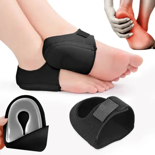 Plantar Fasciitis Heel Spur Foot Support With U-Shaped Silicone Gel Heel Cups for Heel Pain Relief Insoles for Man