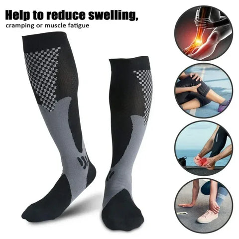 Plus Size Compression Socks 20-30mmHg – Wide Calf Support for Men & Women