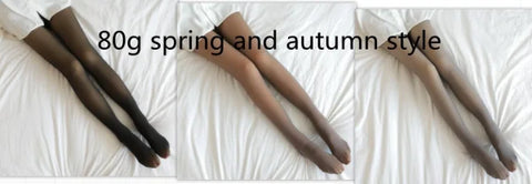 Three pairs of gray shoulder pads for Plus Size Fleece Lined Tights in Fall and Winter