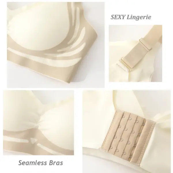 Plus Size Super Gather Push Up Bras Women Soft Support Seamless Underwear Female Full Cup Lift-Up Bras Wireless Soft