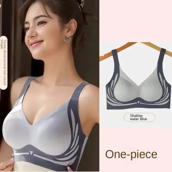 Plus Size Super Gather Push Up Bras Women Soft Support Seamless Underwear Female Full Cup Lift-Up Bras Wireless Soft