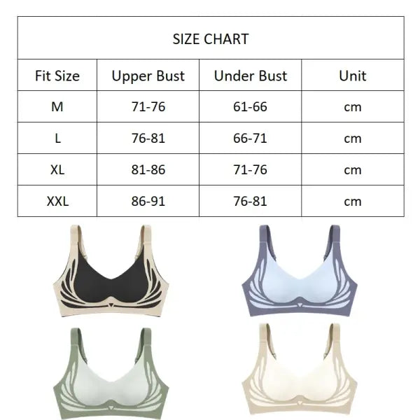 Plus Size Super Gather Push Up Bras Women Soft Support Seamless Underwear Female Full Cup Lift-Up Bras Wireless Soft
