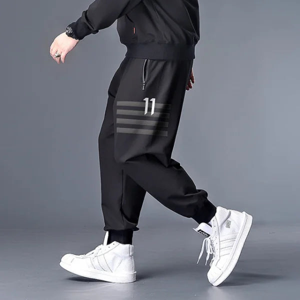 Plus Size Sweatpants with Adjustable Waist and Hips Measurements - Himpall