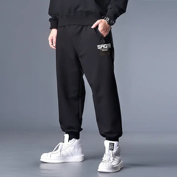 Plus Size Sweatpants with Adjustable Waist and Hips Measurements - Himpall