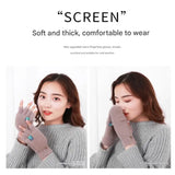 Plush Fingerless Gloves Female Winter Mitten Soft Warm Student Women Flip Gloves Outdoor Write Gloves Thickened Cold