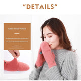 Plush Fingerless Gloves Female Winter Mitten Soft Warm Student Women Flip Gloves Outdoor Write Gloves Thickened Cold