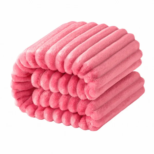 Plush Flannel Fleece Blanket for Ultimate Comfort and Warmth - Coral Pink / 120x150cm / United States