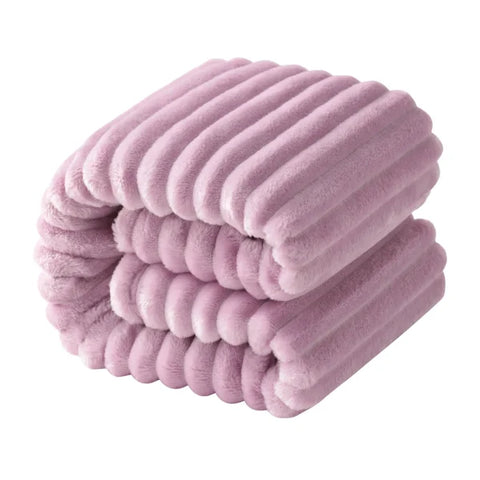 Plush Flannel Fleece Blanket for Ultimate Comfort and Warmth - Light Purple / 120x150cm / United States