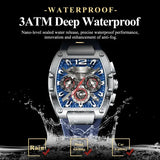 Poedagar luxury man quartz watch silicone material type waterproof chronograph