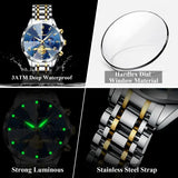 POEDAGAR Luxury Men Roman Numeral Watch with Hidden Clasp