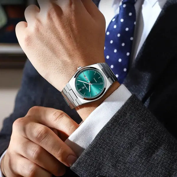 Men watch stainless steel casual fashion waterproof luminous