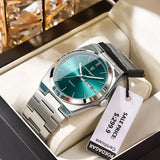 Men watch stainless steel casual fashion waterproof luminous