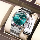 Men watch stainless steel casual fashion waterproof luminous