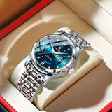 Poedagar Luxury Trendy Man Wristwatch Waterproof Stainless Steel Date