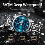 Poedagar Luxury Trendy Man Wristwatch Waterproof Stainless Steel Date