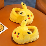 Pokemon Pikachu Kids Slippers – Soft Plush Non-Slip Warm Indoor Shoes for Autumn/Winter