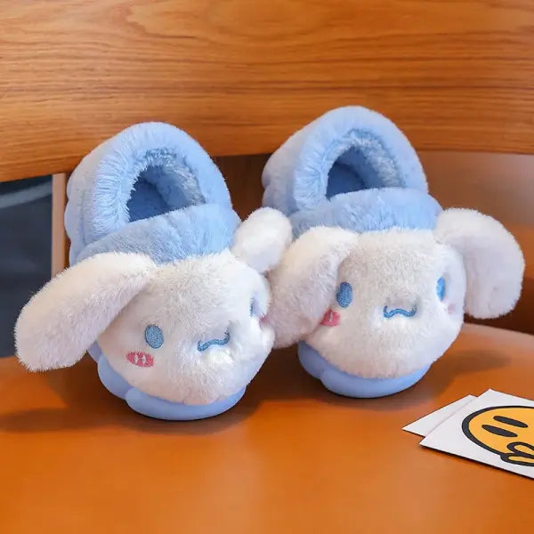 Pokemon Pikachu Kids Slippers – Soft Plush Non-Slip Warm Indoor Shoes for Autumn/Winter - B / 38-39