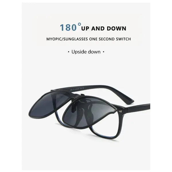 Polarized Sunglasses Clip On for Men (Square) – Night Vision Driving