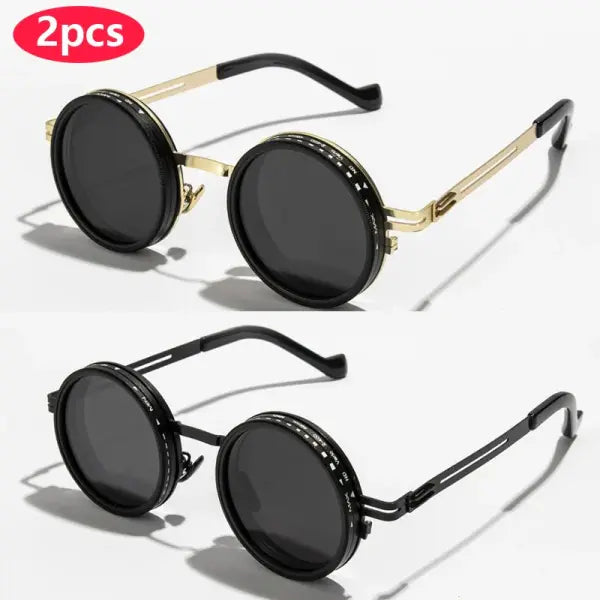 Ah-Mee Polarized Round Sunglasses with Polycarbonate Lenses - 2pcs z02a