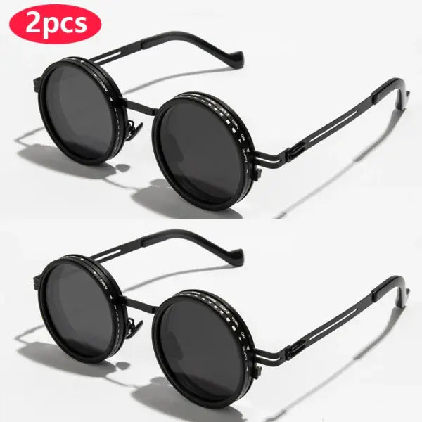 Ah-Mee Polarized Round Sunglasses with Polycarbonate Lenses - 2pcs z04a