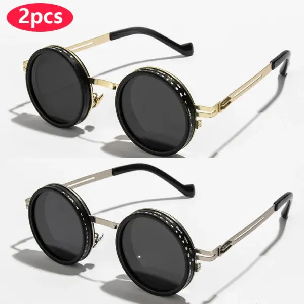Ah-Mee Polarized Round Sunglasses with Polycarbonate Lenses - 2pcs z03a