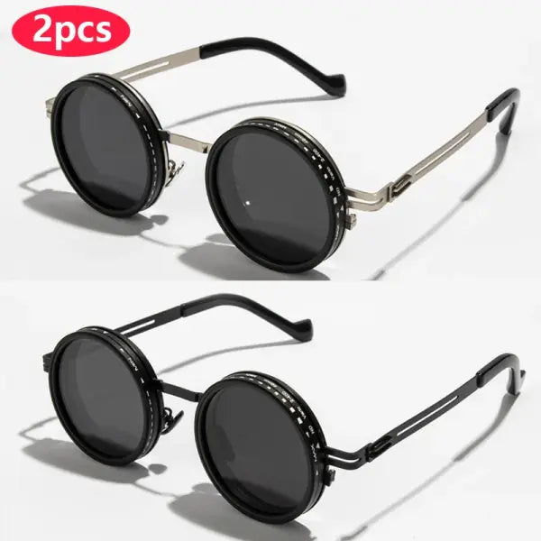 Ah-Mee Polarized Round Sunglasses with Polycarbonate Lenses - 2pcs z01a