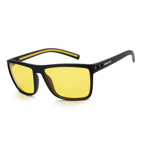 Polarized Square Sunglasses - Lightweight TR90 UV400 Protection - Night Vision Glasses / CN / ZENOTTIC
