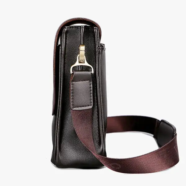 Polo Vertical Shoulder Bag Synthetic Leather Trendy Business Crossbody