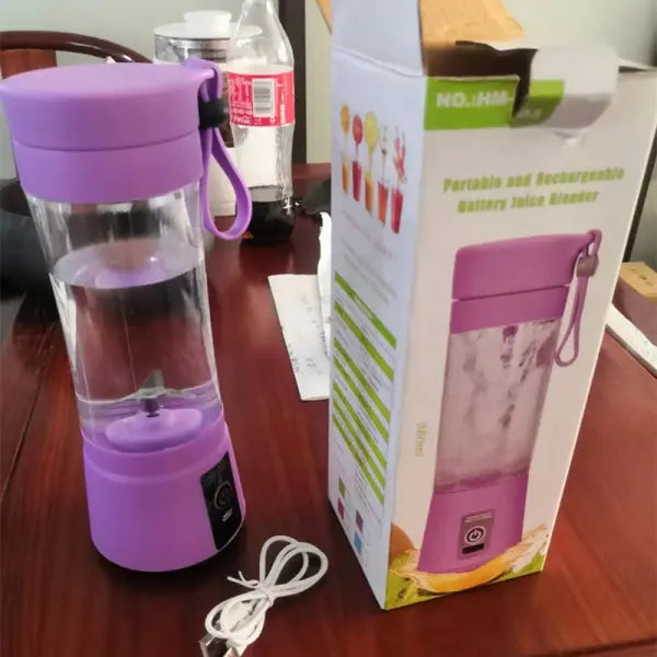 Portable Blender Hair Remover Environmentally Friendly Mini Travel Tool - Purple / Four Knives