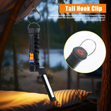 Portable COB LED Flashlight USB Rechargeable Work Light Magnetic Lanterna Hanging Lamp with Built-in Battery Camping