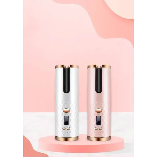 Portable Cordless Rechargeable Hair Curler for Effortless Styling - Beauty
