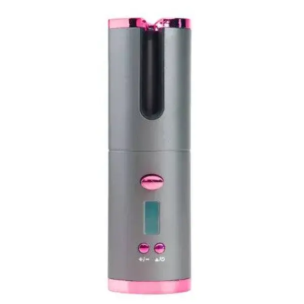 Portable Cordless Rechargeable Hair Curler for Effortless Styling - Pinkgrey / USB - Beauty
